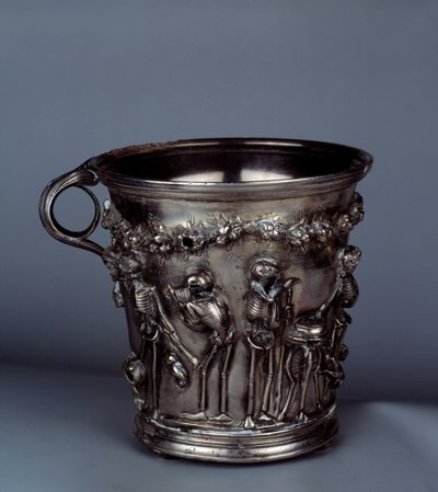 Tresor de Boscoreale: timbale met skeletten door Roman