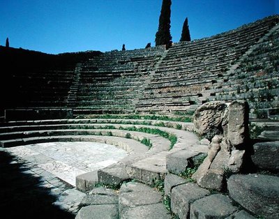 Uitzicht op het Teatro Piccolo door Roman