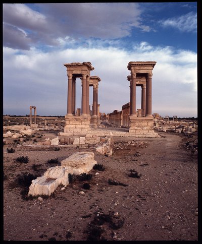 Uitzicht op de Tetrapylon door Roman