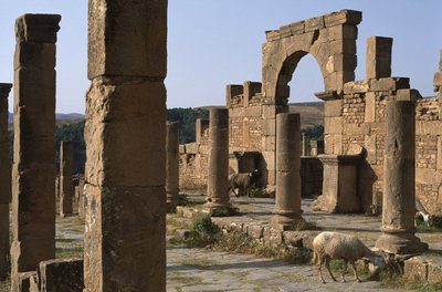 Cardo en ingang van Cosinius Markt, Hoog Keizerlijke Periode (27 v.Chr.-395 n.Chr.) door Roman Imperial Period