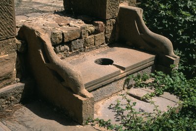 Dolfijn armest openbaar toilet van het forum; Hoge Keizerlijke Periode (27 v.Chr.-395 n.Chr.) door Roman Imperial Period