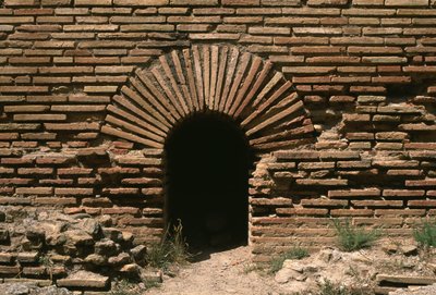 Noordelijke thermale baden (detail) door Roman Imperial Period