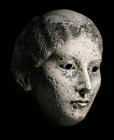 Model van een vrouwenhoofd, 2e of 3e eeuw na Christus door Roman Period Egyptian