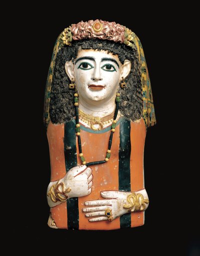 Mummiemasker, 60-70 n.Chr. door Roman Period Egyptian