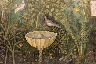 Tuin Detail. Fresco uit Het Huis van de Gouden Armband Casa del Bracciale d