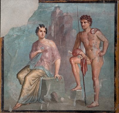 Io en Argus door Roman Pompeian wall painting.