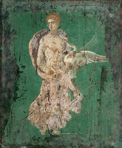 Leda en de zwaan door Roman Pompeian wall painting.