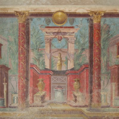 Muurschildering uit het cubiculum van een villa in Boscoreale, c.50-40 v.Chr. door Roman Republican Period