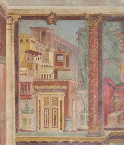 Muurschildering uit het cubiculum van een villa in Boscoreale, c.50-40 v.Chr. door Roman Republican Period