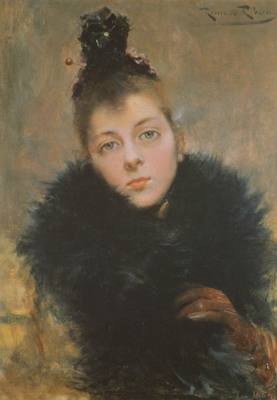 Portret van een vrouw door Roman Ribera Ciara