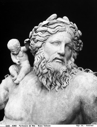 Allegorie van de Nijl (marmer) (detail) door Roman Roman