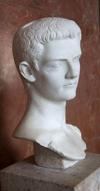 Buste van de keizer Caligula (12 - 41 AD) door Roman Roman