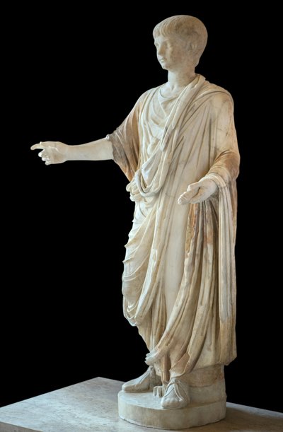 Kunst Rome Kind gekleed in de toga en met de bulla, het hoofd is dat van Nero als kind door Roman Roman