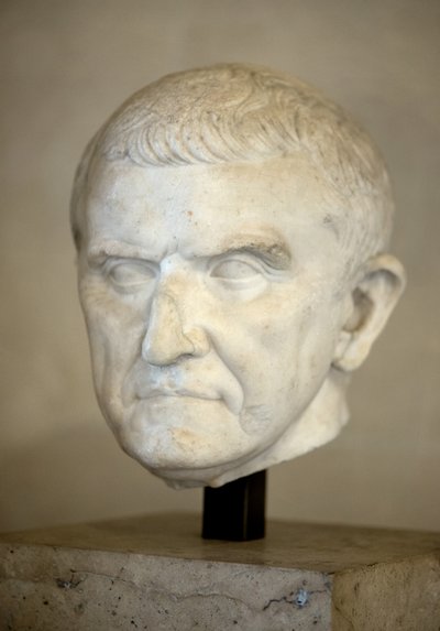Kunst Rome Fragment van een standbeeld, portret van een onbekende (marmer) door Roman Roman