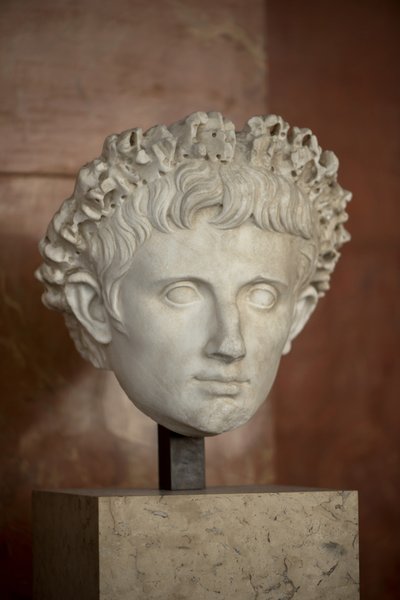 Kunst Rome Hoofd van de keizer Augustus (63 BC - 14 AD) marmer door Roman Roman