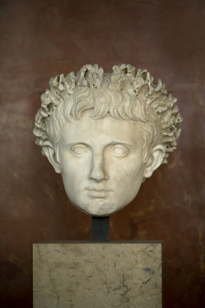 Kunst Rome Hoofd van de keizer Augustus (63 BC - 14 AD) marmer door Roman Roman