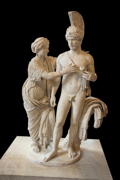 Kunst Rome Keizerlijk paar in Mars en Venus (tussen 120 en 140 AD) marmeren beeldhouwwerk door Roman Roman
