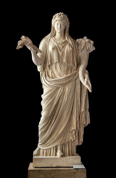 Kunst Rome Portret van de keizerin Livia afgebeeld als Ceres (58 BC - 29 AD) marmer door Roman Roman