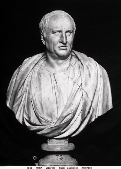 Buste van Marcus Tullius Cicero (marmer) door Roman Roman