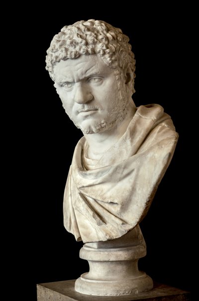 Caracalla (188 - 217 AD) marmer, Romeinse kunst door Roman Roman
