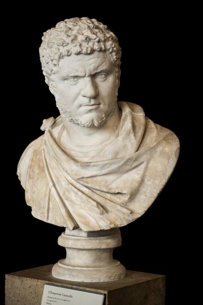 Caracalla (188 - 217 AD) marmer, Romeinse kunst door Roman Roman