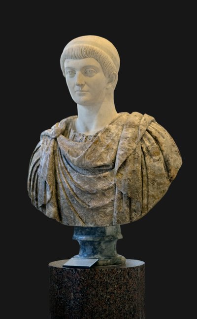 Constantijn I (337 - 350 AD) beeldhouwwerk, Romeinse kunst door Roman Roman
