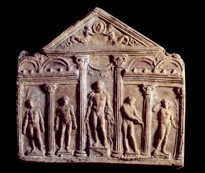 Decoratieve terracotta plaat genaamd Campana door Roman Roman