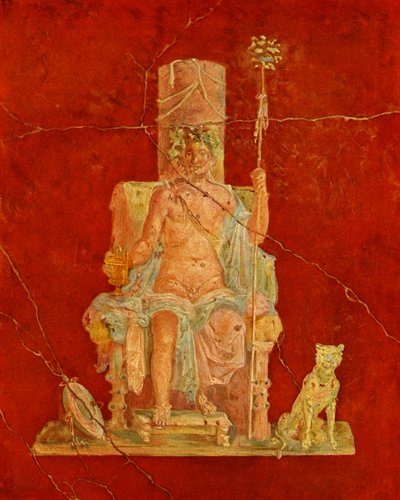 Dionysus zittend op een troon door Roman Roman