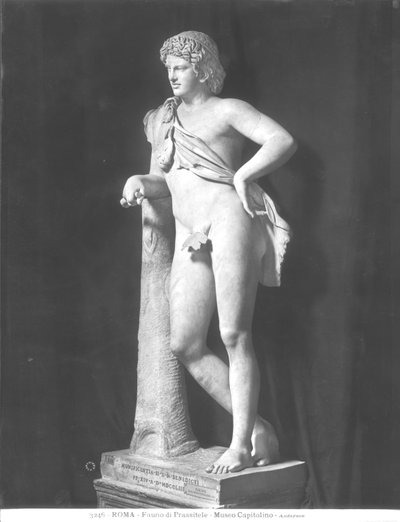 Faunus, kopie van een origineel door Praxiteles (ca. 370-330 v.Chr.) door Roman Roman