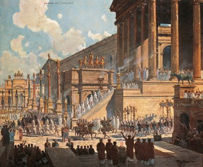 Frankrijk, Parijs, Het Romeinse Forum door Roman Roman