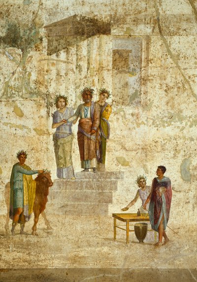 Fresco met Jason en Pelias, uit Pompeii (UNESCO Werelderfgoedlijst) door Roman Roman