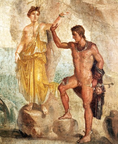 Fresco van Perseus en Andromeda door Roman Roman