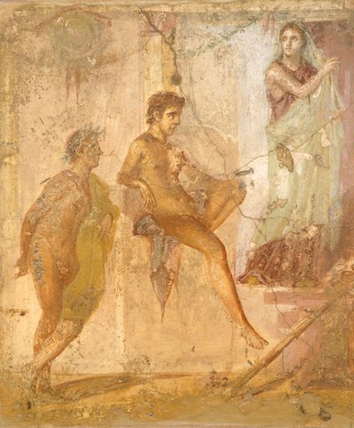 Fresco met Venus aan het vissen, uit Huis van Gouden Cupido