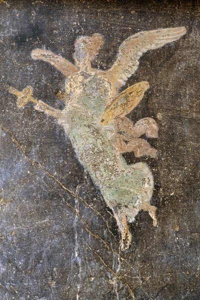 Fresco met gevleugelde figuur, rechtervleugel in Huis van Vettii, Pompeii door Roman Roman