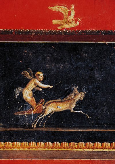 Fries met cupido, Huis van Vettii, Pompeii (UNESCO Werelderfgoedlijst) door Roman Roman