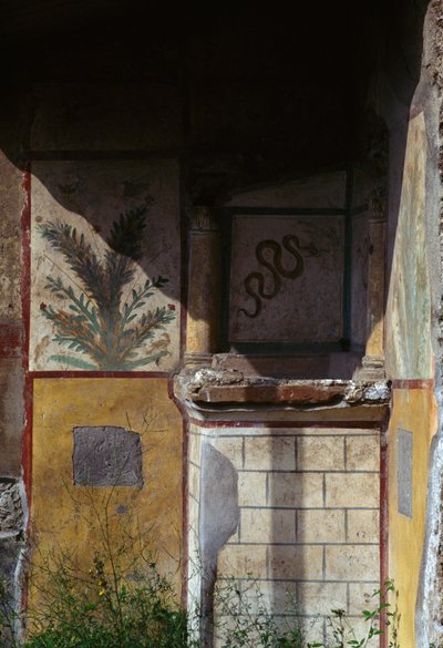 Glimp van een huis in Via di Castricio, Pompeii (UNESCO Werelderfgoedlijst) door Roman Roman