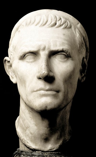 Hoofd van Antiochos III de Grote (223-187 v.Chr.), koning van Seleuciden - Marmeren sculptuur - Louvre Museum, Parijs door Roman Roman