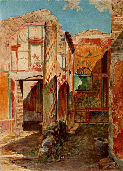 Interieur van een huis in Pompeii door Roman Roman