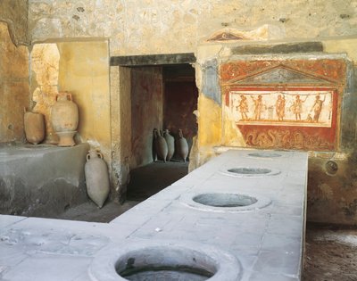 Italië, regio Campania, Pompei, Thermopolium in Via dell