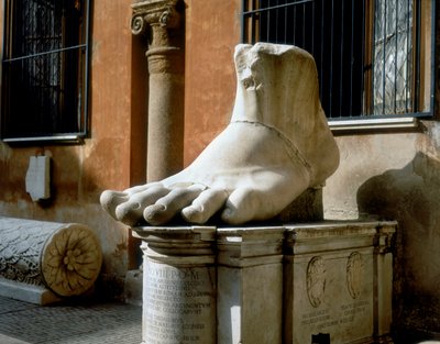 Linker Voet, van de Kolossus van Constantijn (marmer) door Roman Roman