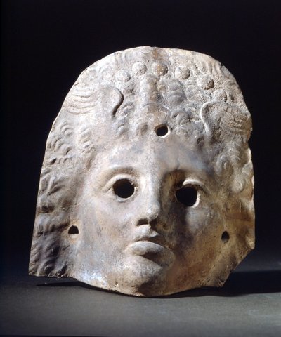 Masker voor tragedies in de Romeinse tijd. Museo della Scala. Milaan door Roman Roman