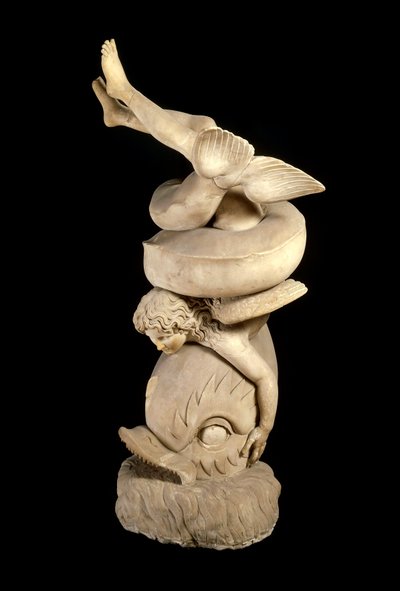 Romeinse kunst: Eros op een dolfijn door Roman Roman