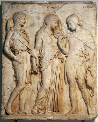 Romeinse kunst: Orpheus, Eurydice en Hermes door Roman Roman