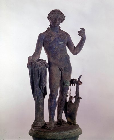 Romeinse kunst: standbeeld van Apollo in brons. Museum van Romeinse Oudheden in Rome door Roman Roman