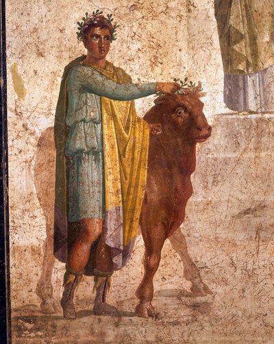 Romeinse beschaving, Fresco met Jason en Pelias. Uit Pompeii door Roman Roman