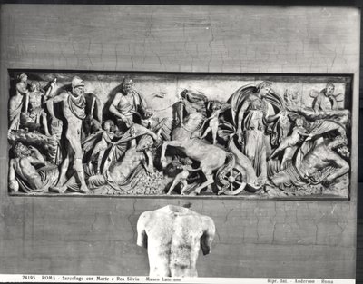 Sarcophagus met Mars en Rhea Silvia door Roman Roman