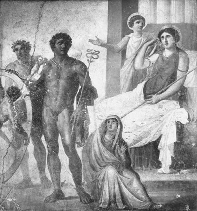 Scène van de marteling van Ixion, detail van de Casa dei Vettii (Huis van de Vettii) ca. 63-79 AD door Roman Roman