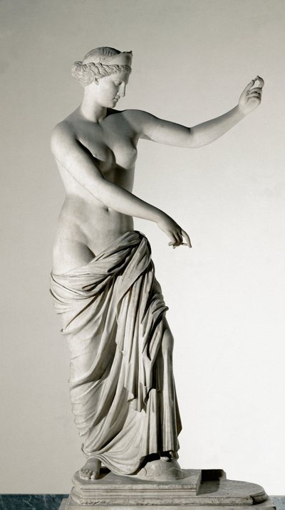 Venus van Capua met een spiegel (marmeren sculptuur naar een Grieks origineel uit de 4e-3e eeuw v.Chr.) door Roman Roman