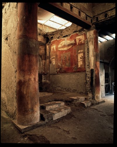 Zicht op het College van de Augustales, 5e eeuw v.Chr.-1e eeuw n.Chr. door Roman Roman