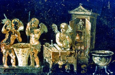 Muurschildering uit het Huis van de Vetti door Roman Roman